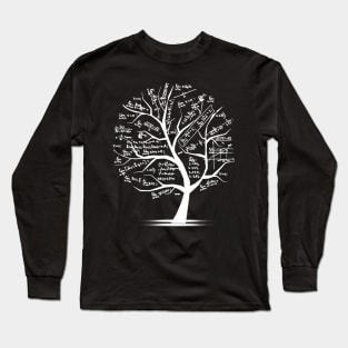 Math Tshirt Teacher Class Ap Calculus Algebra Tree Cool Long Sleeve T-Shirt